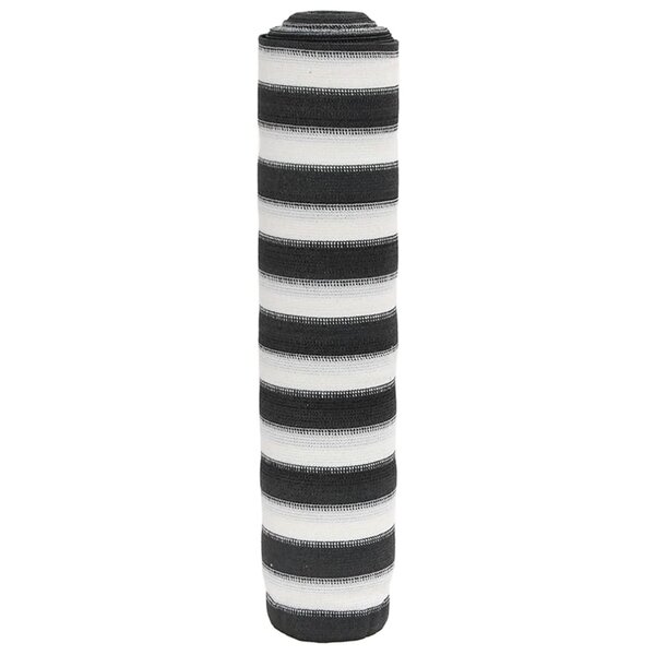 vidaXL Filet brise-vue anthracite et blanc 1x10 m PEHD 195 g/m²