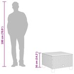 vidaXL Table de jardin gris 55x55x36 cm résine tressée et bois acacia