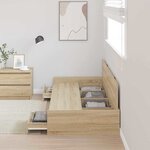 vidaXL Cadre de lit Chêne Sonoma 90 x 190 cm Bois d'ingénierie