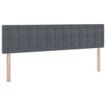 vidaXL Lit de Rangement avec matelas Gris foncé 100 x 200 cm