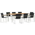 vidaXL Ensemble de salle à manger pour jardin 9 Pièces
