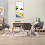 vidaXL Chaises à manger lot de 4 taupe tissu