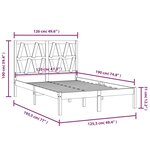 vidaXL Cadre de lit sans matelas bois massif