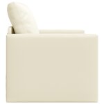 vidaXL Fauteuil-lit au sol 2-en-1 crème 74x77x81 cm en simili cuir