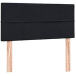 vidaXL Sommier à lattes de lit avec matelas noir 90x210 cm velours