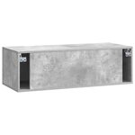 vidaXL Meuble TV mural 98 x 41 x 30 cm Gris béton Bois d'ingénierie
