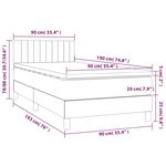 vidaXL Sommier à lattes de lit avec matelas et LED Rose 90x190 cm