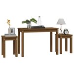 vidaXL Tables gigognes 3 Pièces Marron miel Bois de pin massif