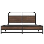 vidaXL Cadre de lit en métal sans matelas chêne marron 160x200 cm