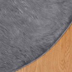 vidaXL Tapis en fausse Tafalla Anthracite Ø 200 cm Polyester