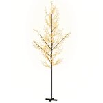 vidaXL Arbre à LED fleur de cerisier 672 LED Blanc chaud 400 cm