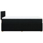 vidaXL Sommier à lattes de lit avec matelas Noir 90x190 cm Tissu