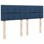 vidaXL Sommier à lattes de lit avec matelas Bleu 140x190 cm Tissu