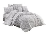 Parure de lit grise LANTIS 240 x 220 cm
