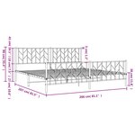 vidaXL Cadre de lit métal sans matelas et pied de lit blanc 200x200 cm