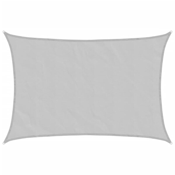 vidaXL Voile d'ombrage gris clair 3 5x2 5 m 100  polyester oxford