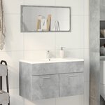 vidaXL Armoire d'évier Gris béton 80x38 5x46 cm Aggloméré