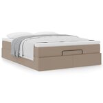 vidaXL Cadre de lit ottoman et matelas cappuccino 140x200cm similicuir