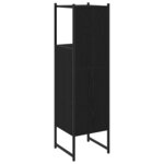 vidaXL Cabinet de salle de bain Chêne noir 33 x 33 x 120 5 cm
