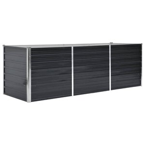 vidaXL Lit surélevé de jardin Anthracite 240x80x77 cm Acier galvanisé