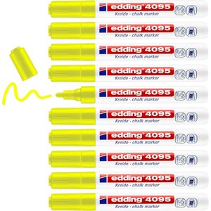 Marqueur craie liquide 4095 jaune fluOrescent 2-3 mm x 10 EDDING