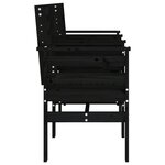 vidaXL Banc de jardin avec table 2 places noir bois massif de pin