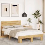 vidaXL Cadre de lit avec tête de lit sans matelas 120x200 cm