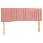 vidaXL Têtes de lit 2 Pièces Rose 72x5x78/88 cm Velours