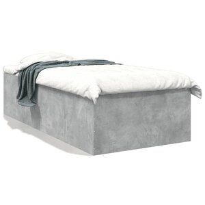 vidaXL Cadre de lit sans matelas gris béton 90x190 cm