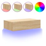 vidaXL Meuble TV avec éclairage LED chêne sonoma 60x35x15 5 cm