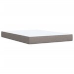 vidaXL Sommier à lattes de lit avec matelas Taupe 140x200 cm Tissu