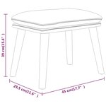 vidaXL Repose-pied Crème 45x29 5x35 cm Tissu et similicuir