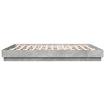 vidaXL Cadre de lit sans matelas gris béton 200x200 cm