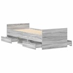 vidaXL Cadre de lit sans matelas sonoma gris 75x190 cm