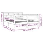 vidaXL Cadre de lit sans matelas bois massif