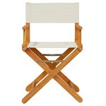 vidaXL Chaises de réalisateur pliables lot de 2 blanc crème tissu