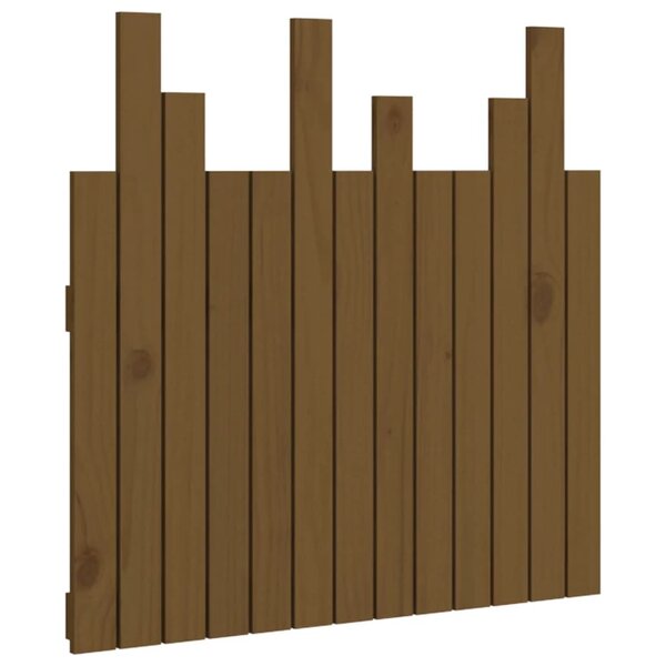 vidaXL Tête de lit murale Marron miel 82 5x3x80 cm Bois massif de pin