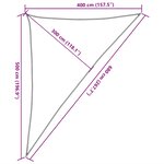 vidaXL Voile d'ombrage 160 g/m² triangulaire sable 4x5x6 8 m PEHD
