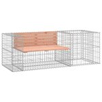 vidaXL Banc de jardin avec panier en gabion bois massif de douglas