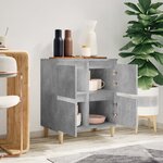 vidaXL Buffet Gris béton 60x35x70 cm Bois d'ingénierie