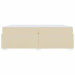 vidaXL Cadre de lit avec matelas Crème 200 x 200 cm tissu