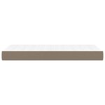 vidaXL Matelas de lit à ressorts ensachés fermeté moyenne Taupe 100x200x20 cm Tissu