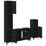 vidaXL Ensemble de mobilier de salle de bain 3 Pièces Chêne noir