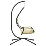 vidaXL Chaise suspendue Pliant Manuel Beige 94 x 107 x 196.5 cm Acier