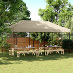 vidaXL Tente de fête 292 x 580 x 315 cm Taupe Tissu Oxford