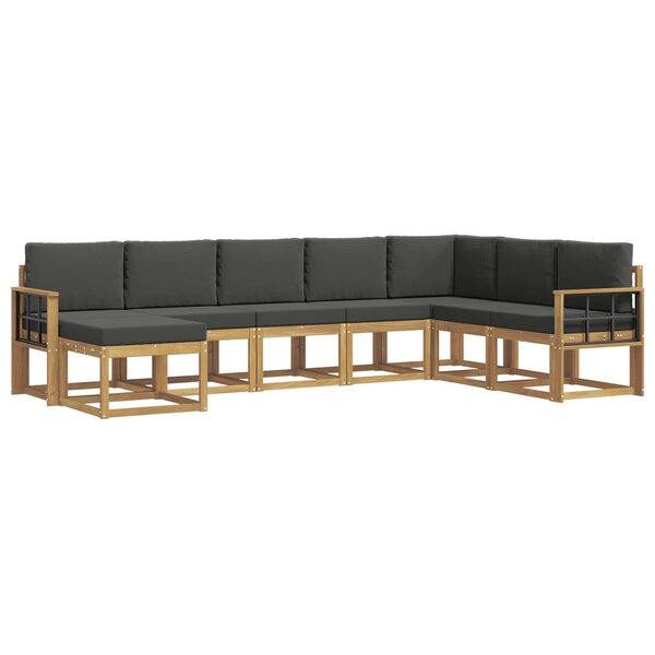 vidaXL Ensemble de canapés d'extérieur 8 pc Blanc et anthracite