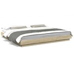 vidaXL Cadre de lit chêne sonoma 180x200 cm bois d'ingénierie