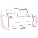 Canapé love seat vidaXL jaune 120 cm en velours
