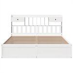 vidaXL Cadre de lit sans matelas blanc 180x200 cm bois massif de pin