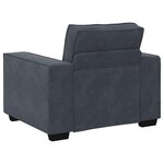 vidaXL Fauteuil gris foncé 100x78x84 cm velours